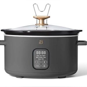 Beautiful 6 Qt Programmable Slow Cooker, Oyster Gray by Drew Barrymore.
